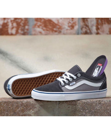 Vans Chukka Low Sidestripe Shoe - Ashphalt / Blue